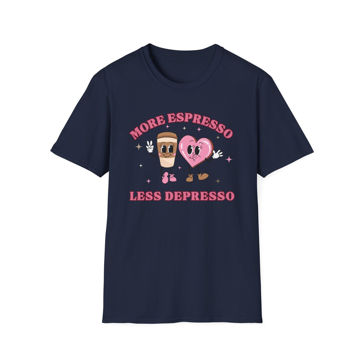 More Espresso, Less Depresso (Coffee & Heart) T-shirt