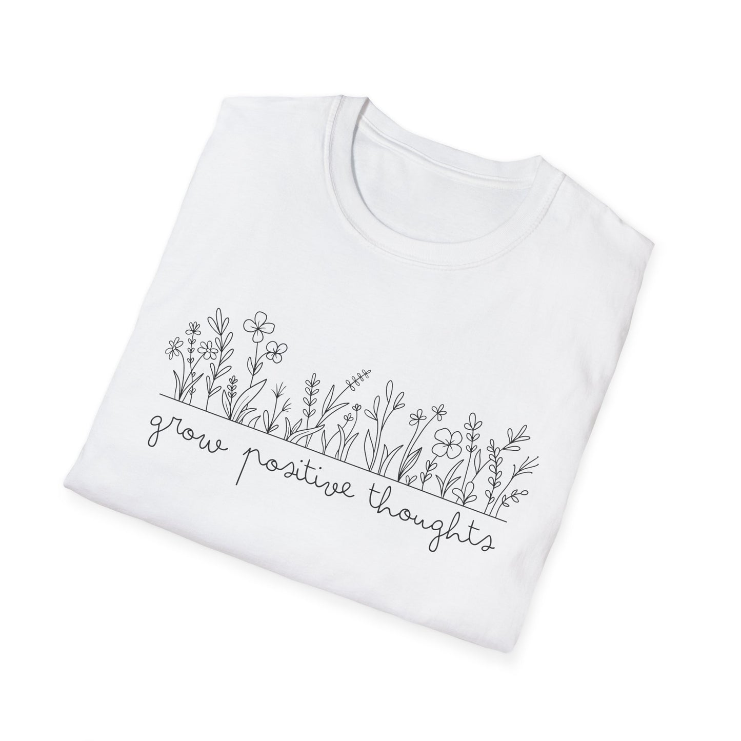 Grow Positive Thoughts (Line Art) T-shirt