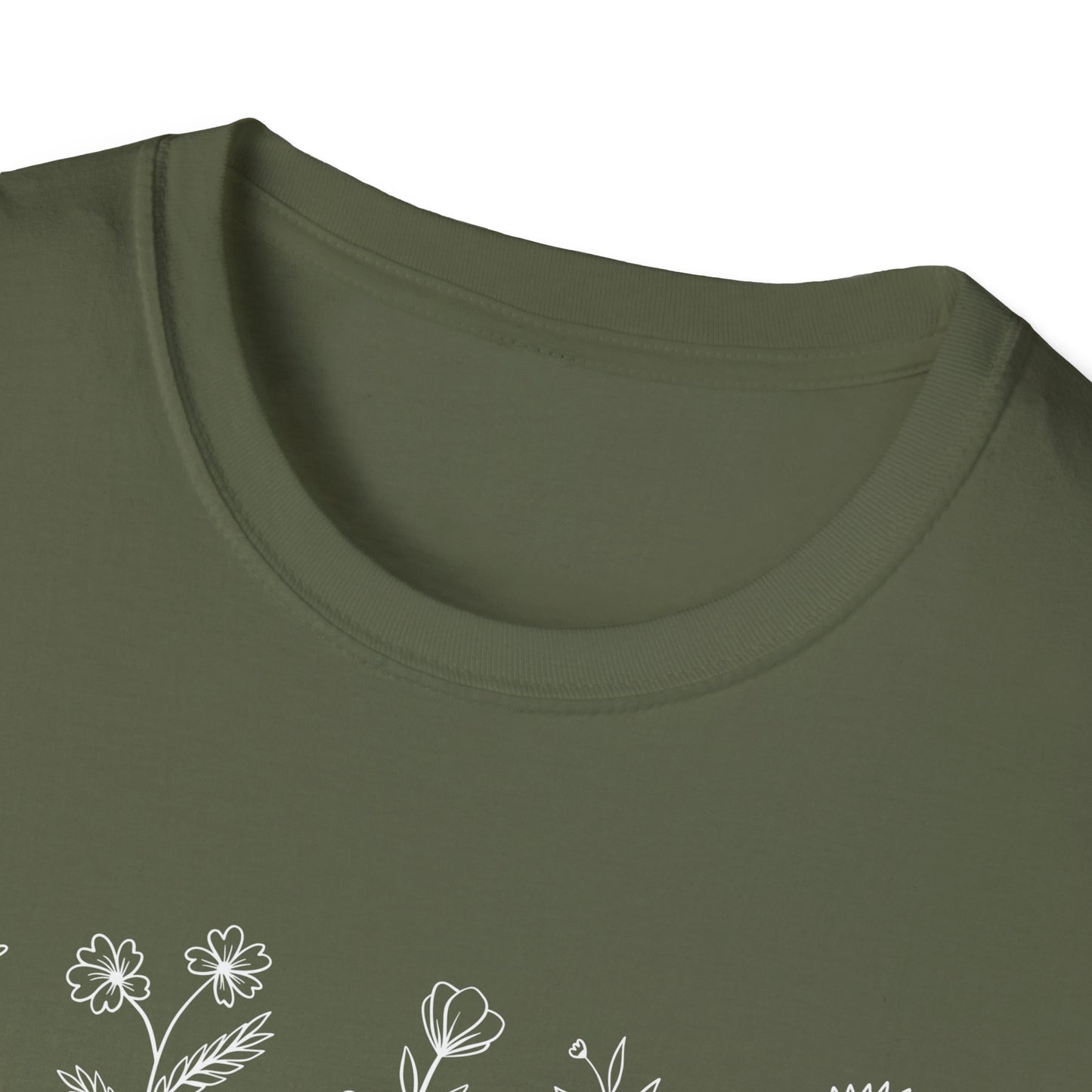 We All Bloom In Our Own Time (Floral Line Art) T-shirt