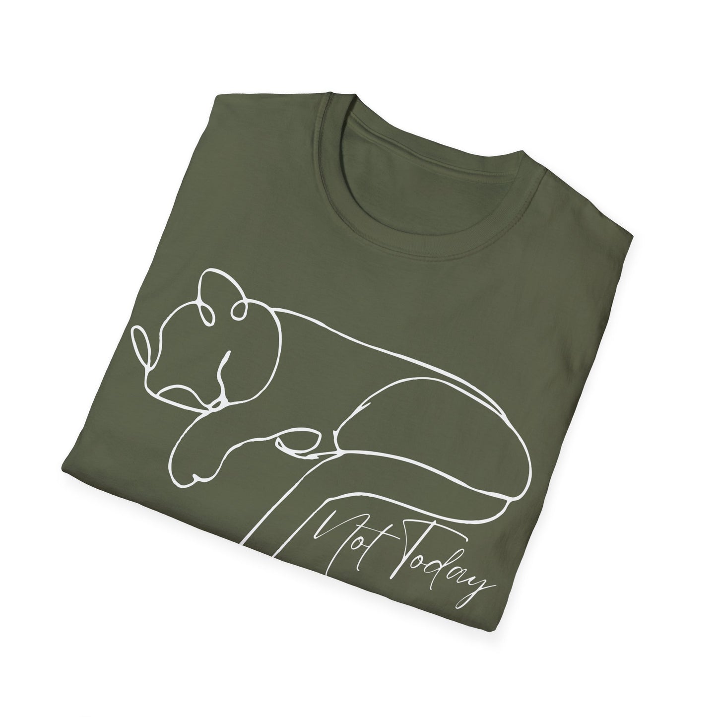 Not Today Cat (Line Art) T-shirt