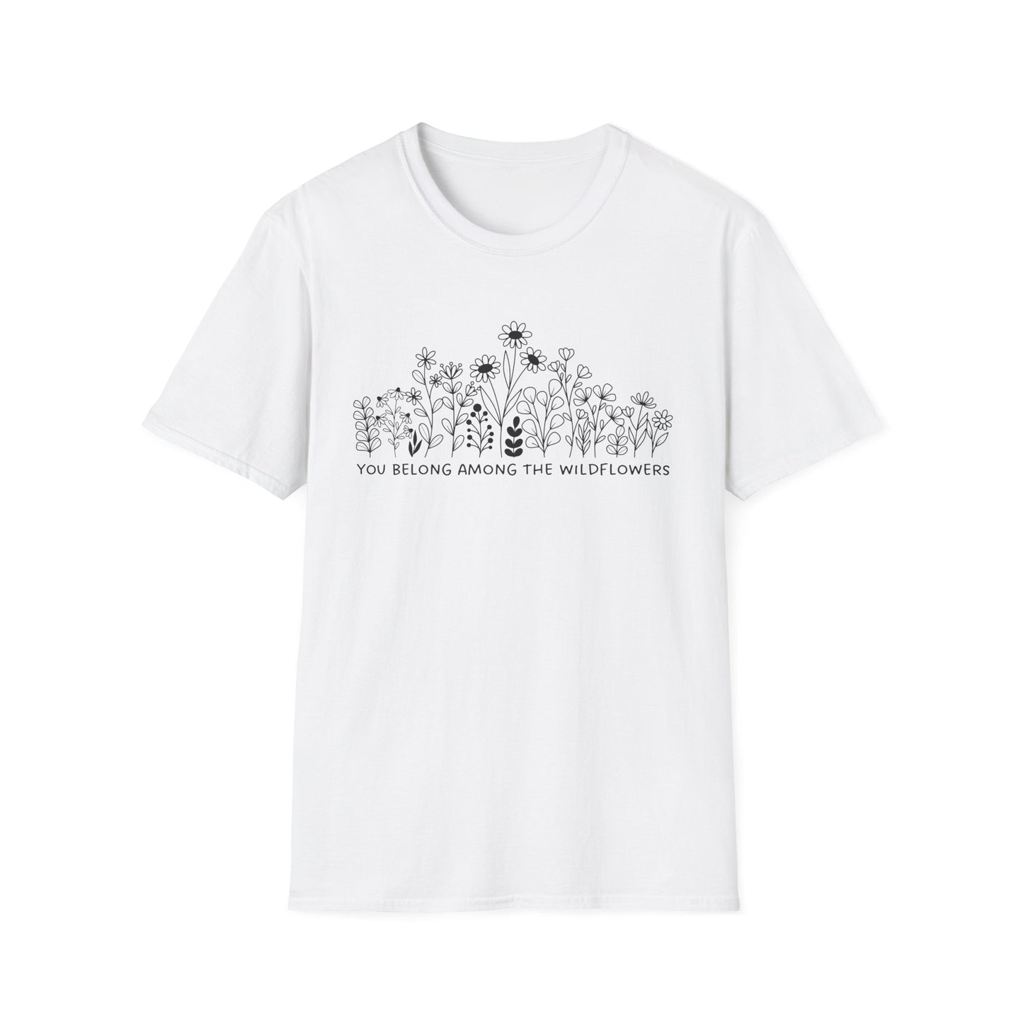 You Belong Among The Wildflowers (Line Art) T-shirt