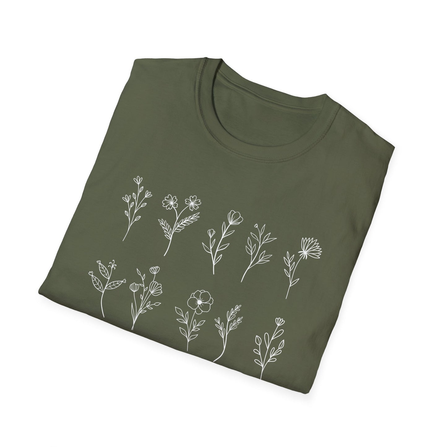 We All Bloom In Our Own Time (Floral Line Art) T-shirt