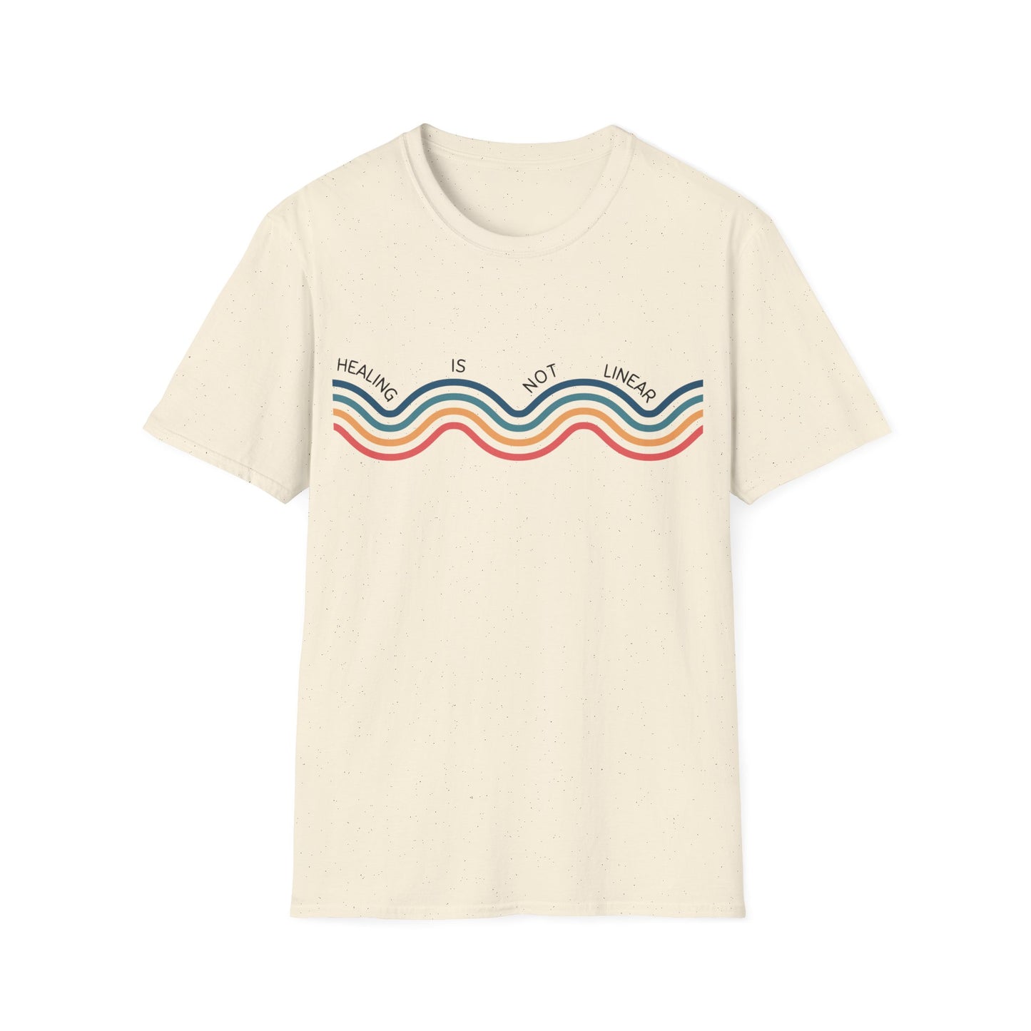 Healing Is Not Linear (Retro Rainbow) T-shirt