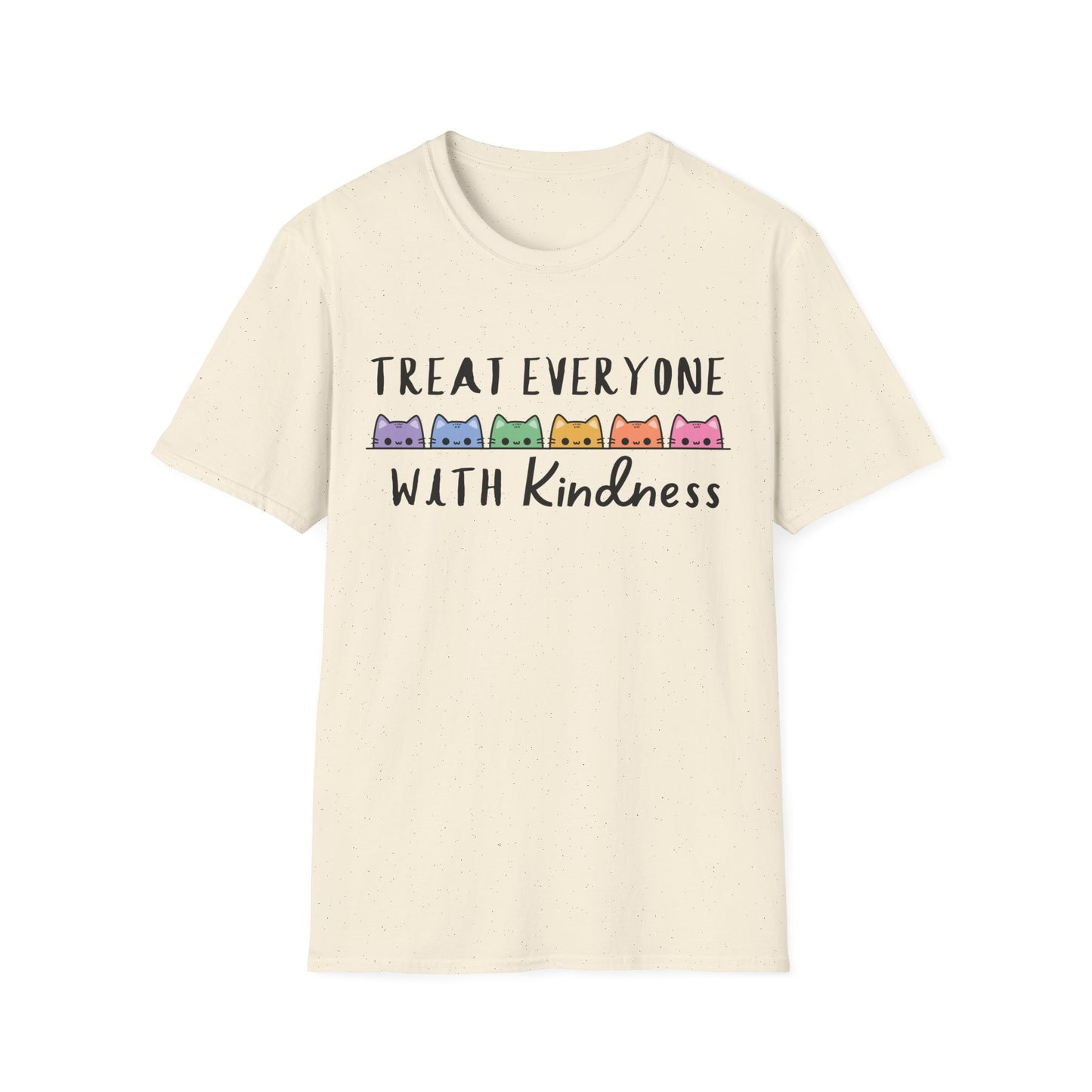 Treat Everyone With Kindness (Rainbow Cats) T-shirt