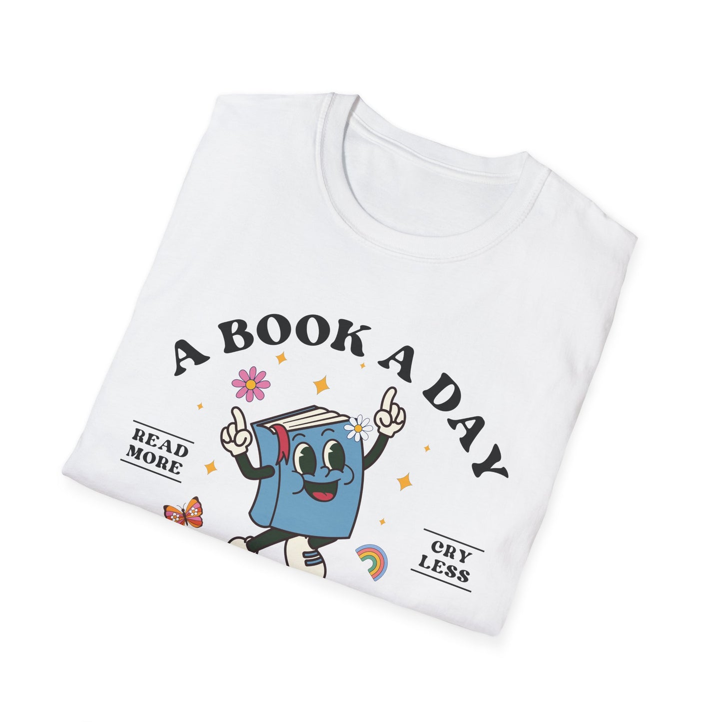 A Book A Day Keeps The Mental Breakdown Away (Retro) T-shirt