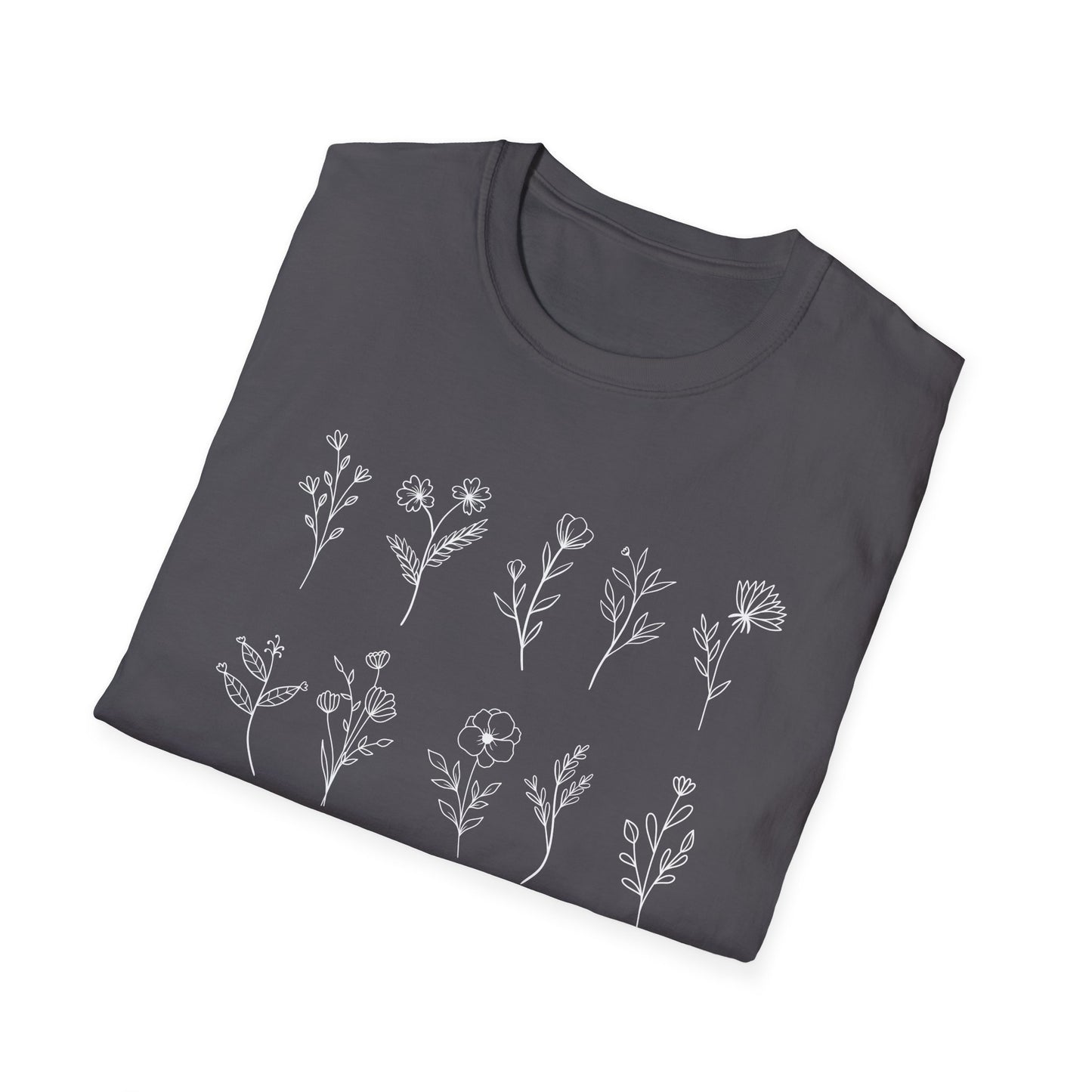 We All Bloom In Our Own Time (Floral Line Art) T-shirt
