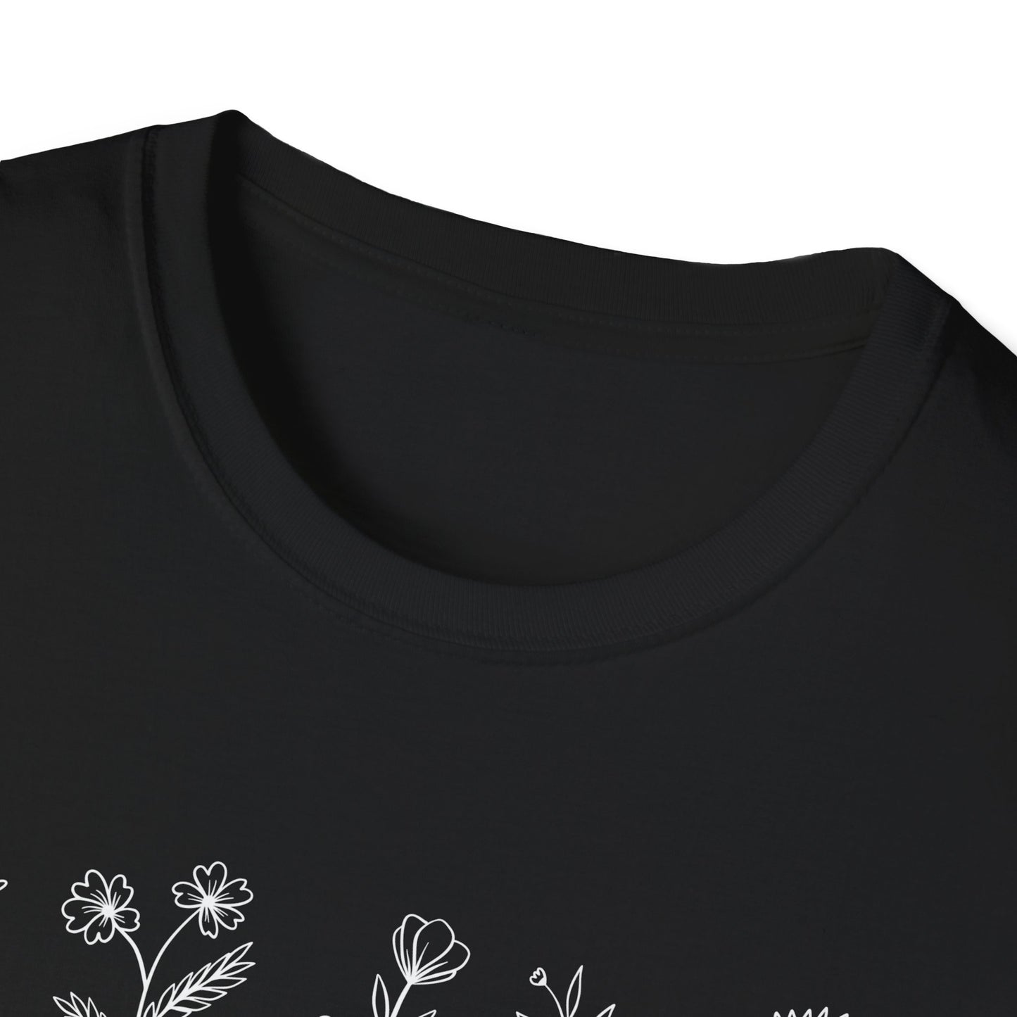 We All Bloom In Our Own Time (Floral Line Art) T-shirt