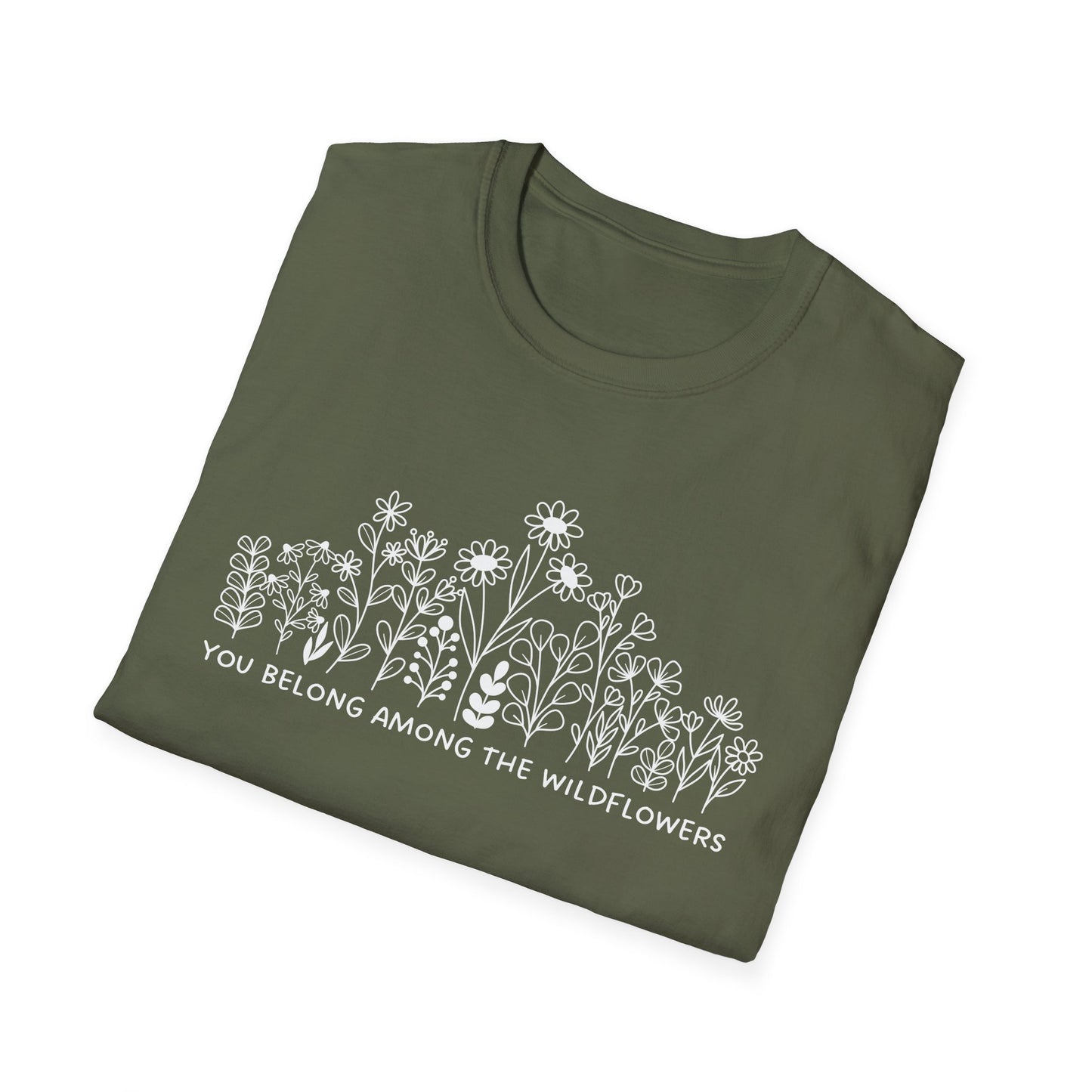 You Belong Among The Wildflowers (Line Art) T-shirt