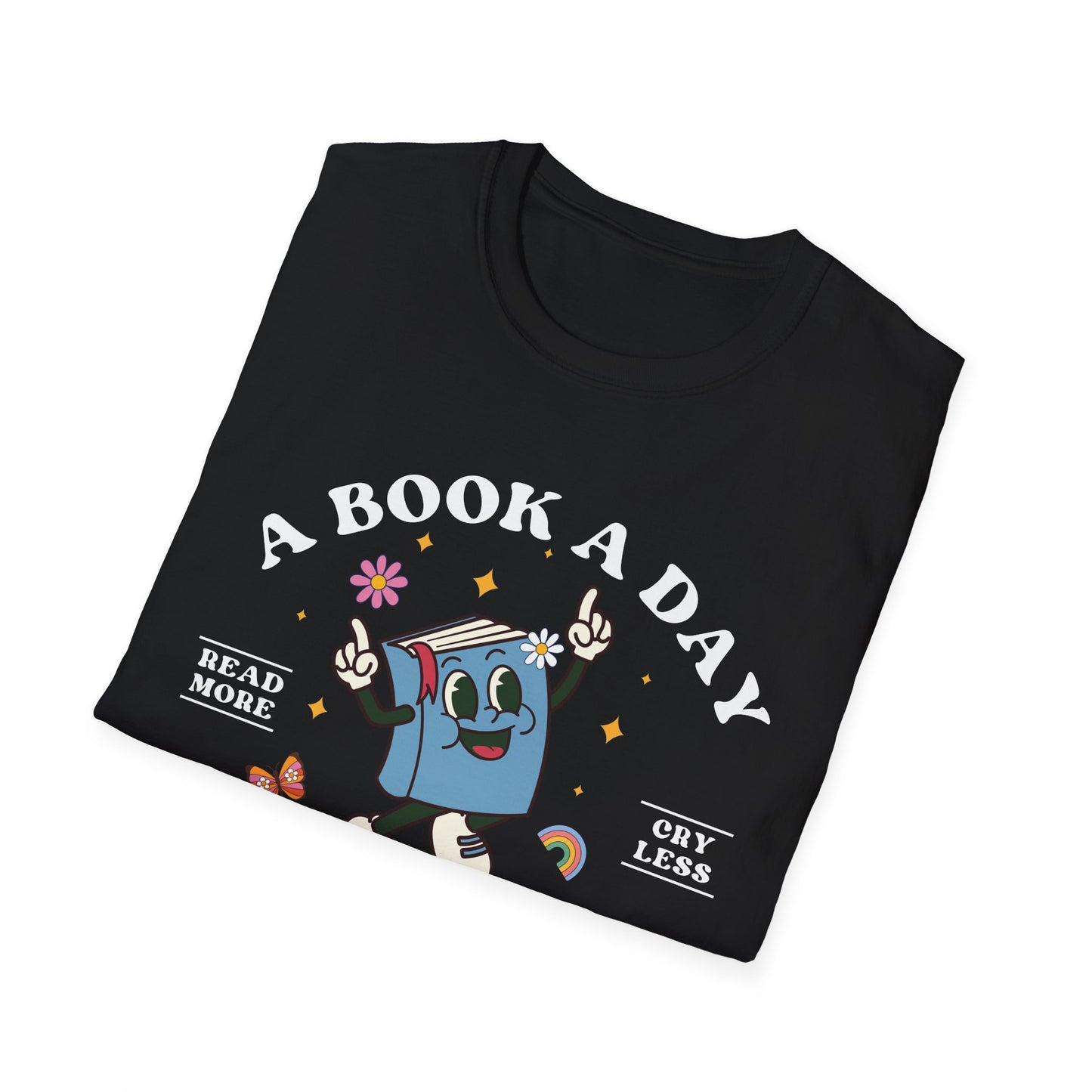A Book A Day Keeps The Mental Breakdown Away (Retro) T-shirt