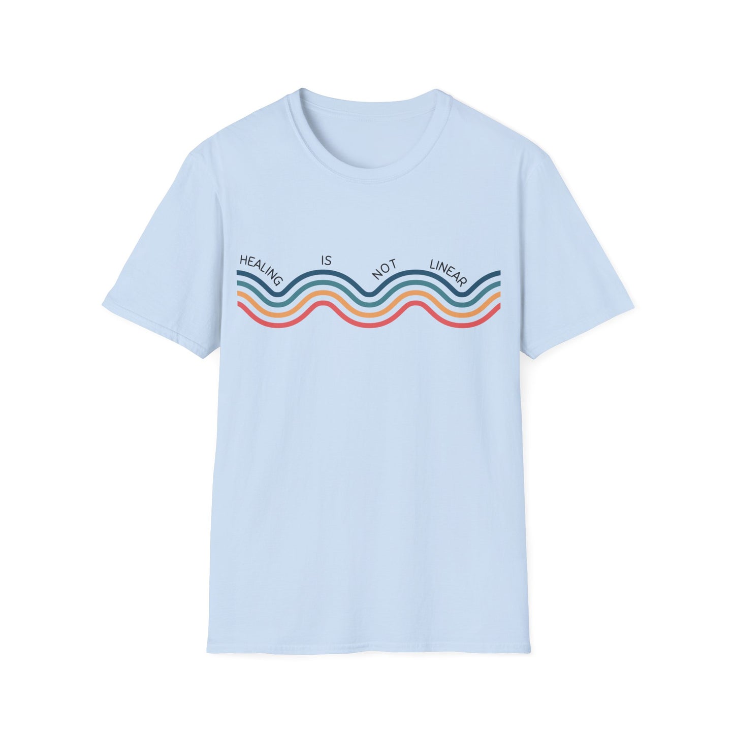 Healing Is Not Linear (Retro Rainbow) T-shirt
