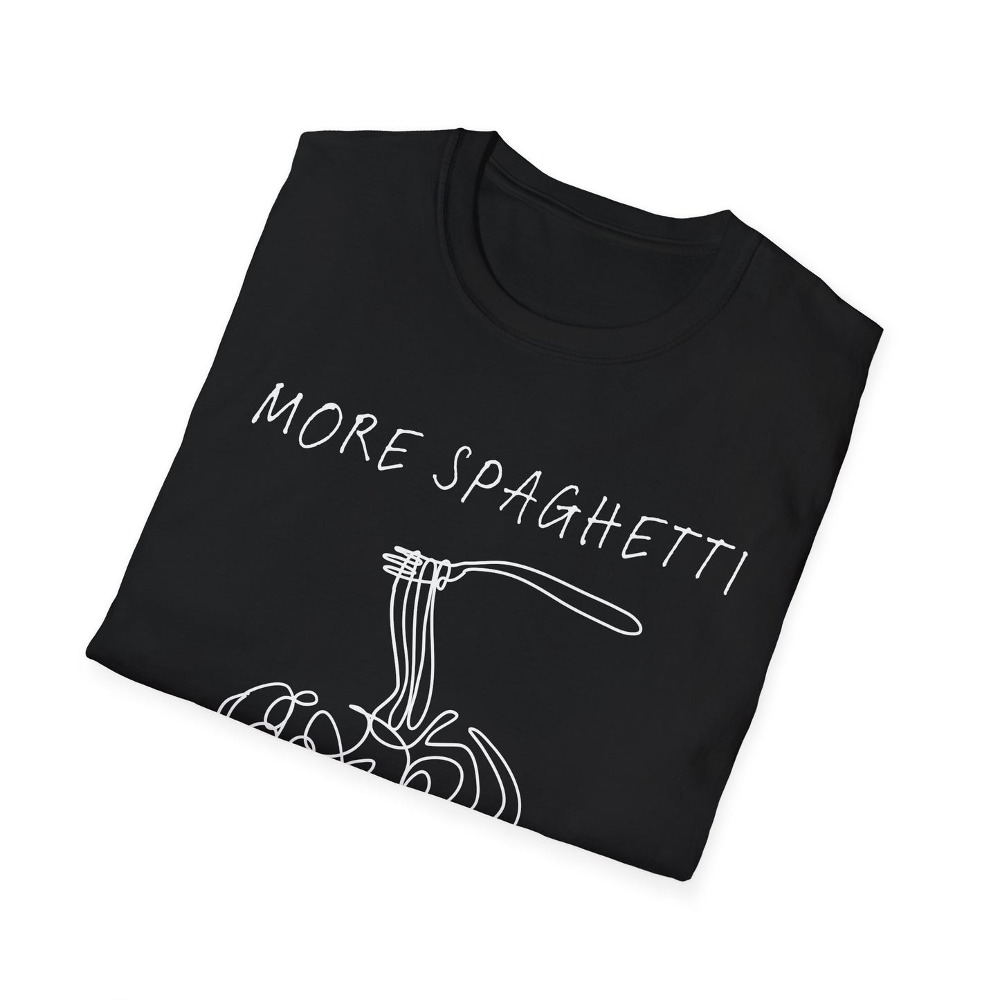 More Spaghetti Less Upsetti (Line Art) T-shirt