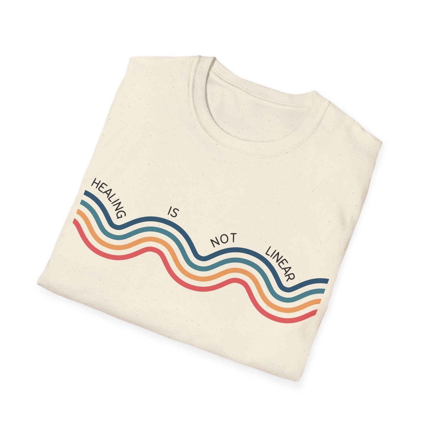 Healing Is Not Linear (Retro Rainbow) T-shirt