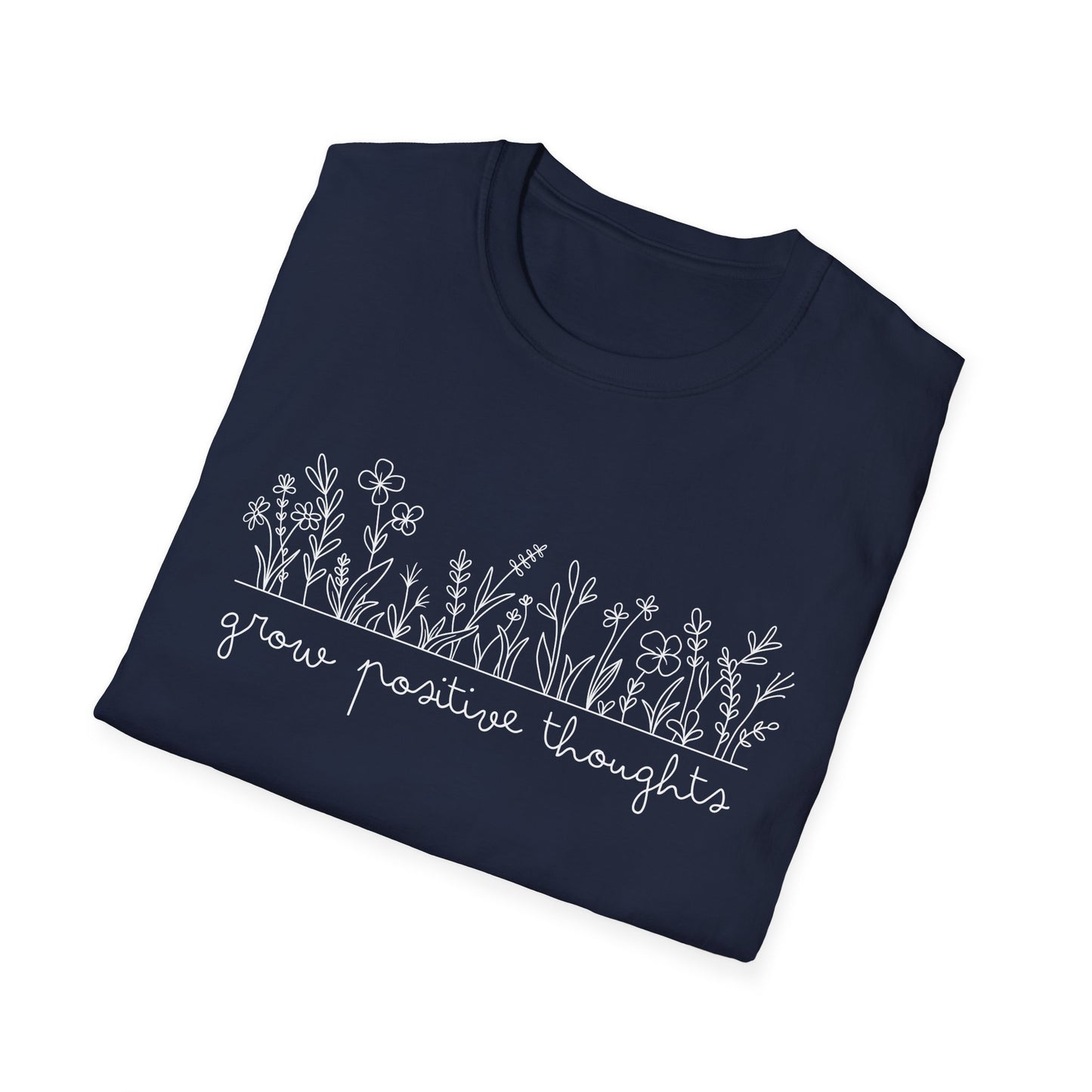 Grow Positive Thoughts (Line Art) T-shirt