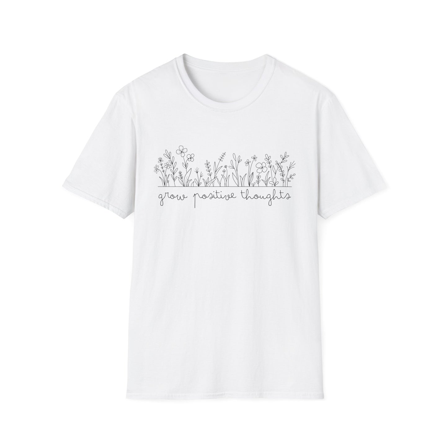 Grow Positive Thoughts (Line Art) T-shirt
