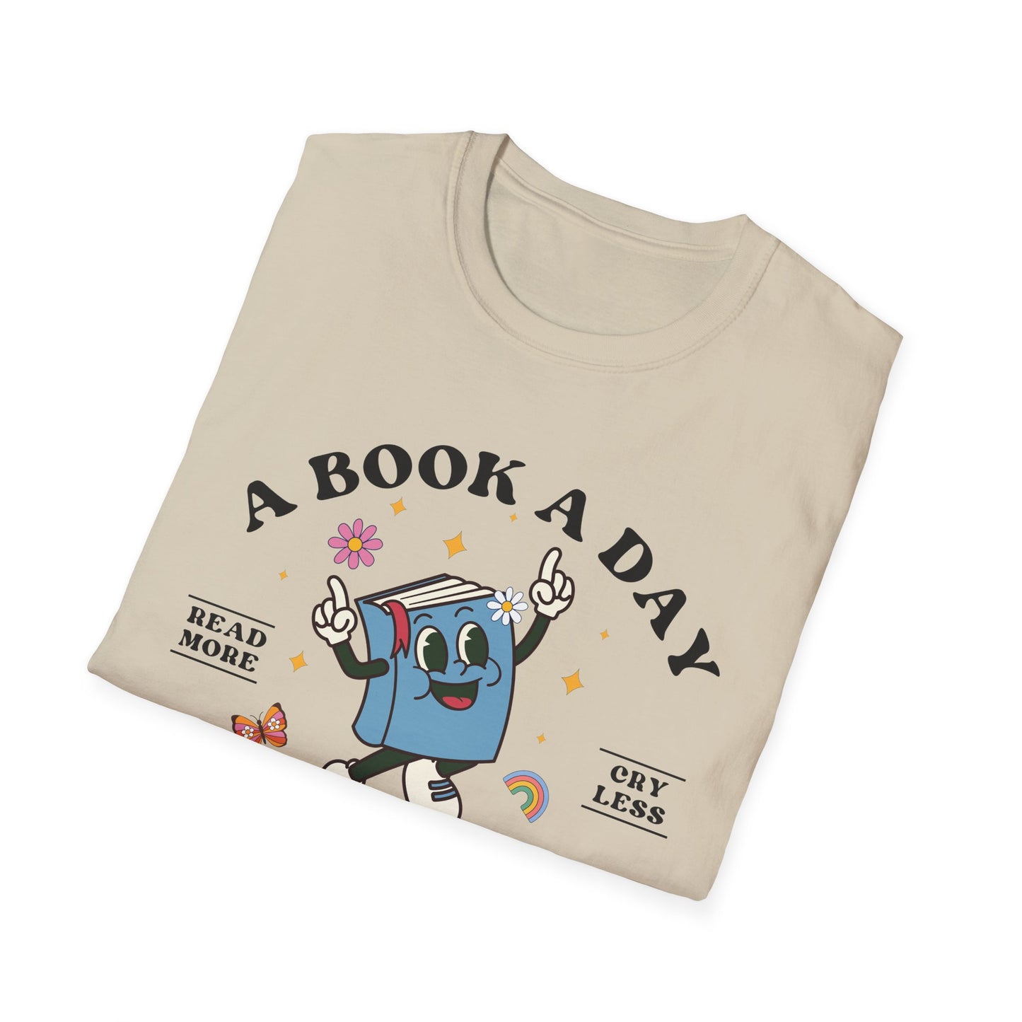 A Book A Day Keeps The Mental Breakdown Away (Retro) T-shirt