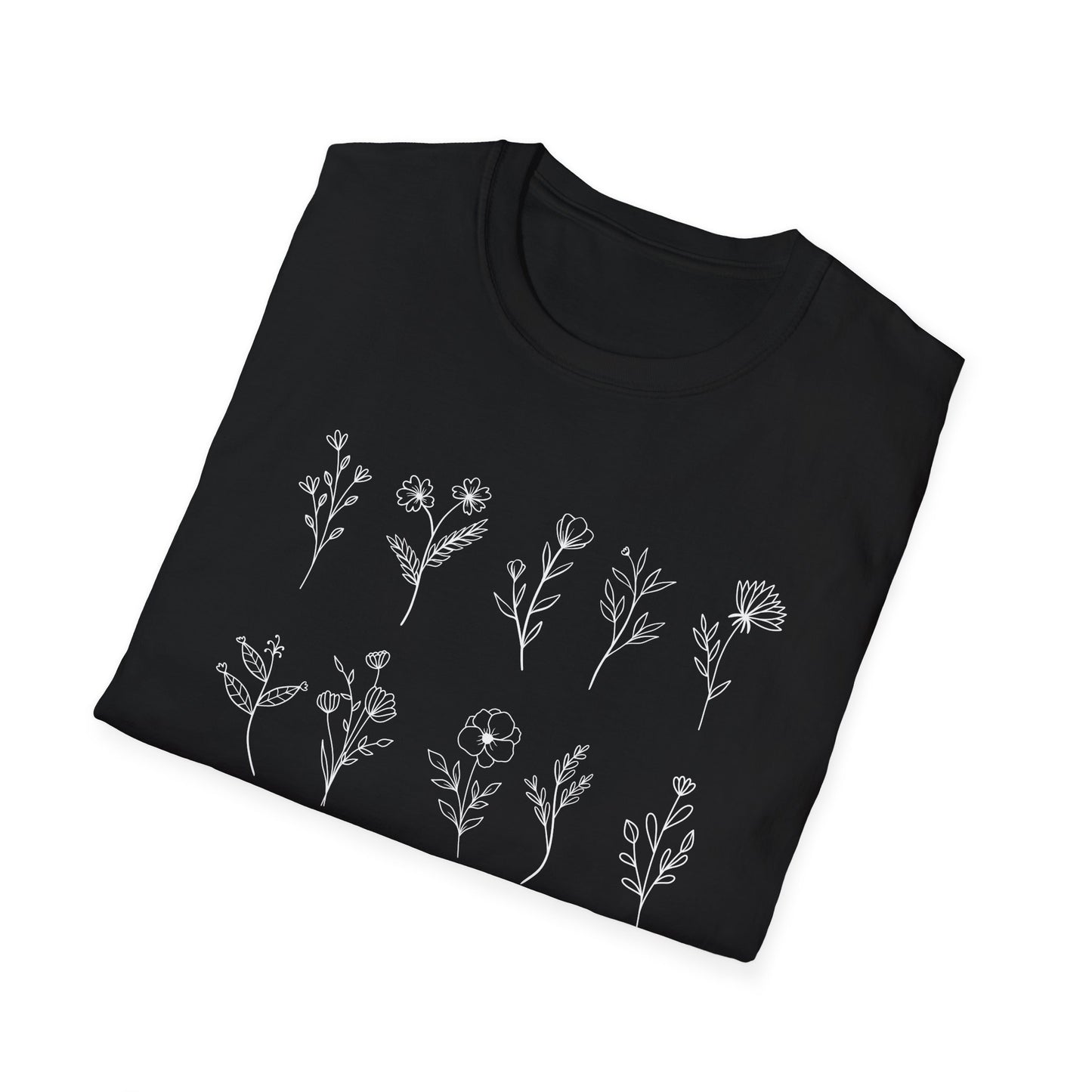 We All Bloom In Our Own Time (Floral Line Art) T-shirt
