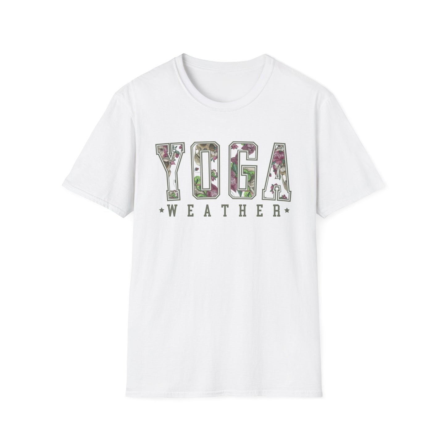 Yoga Weather (Flower & Skulls) T-shirt