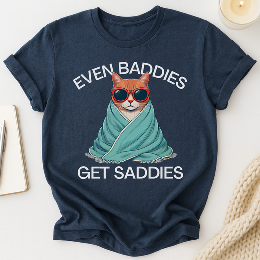 Even Baddies Get Saddies (Cat) T-shirt