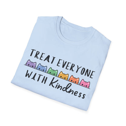 Treat Everyone With Kindness (Rainbow Cats) T-shirt