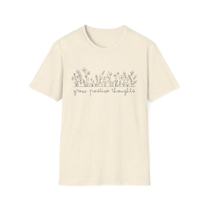 Grow Positive Thoughts (Line Art) T-shirt