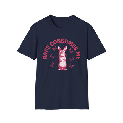 Rage Consumes Me (Pink Rabbit) T-shirt