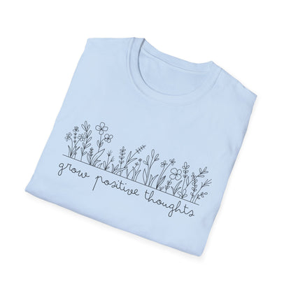 Grow Positive Thoughts (Line Art) T-shirt