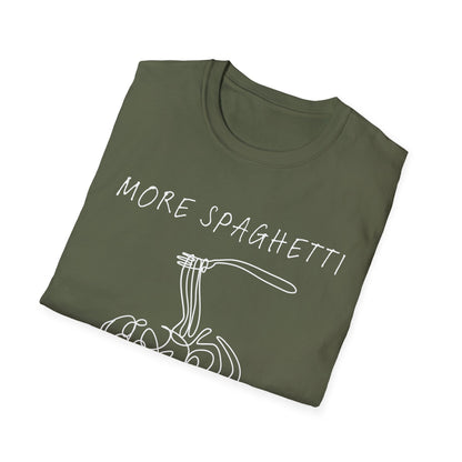 More Spaghetti Less Upsetti (Line Art) T-shirt