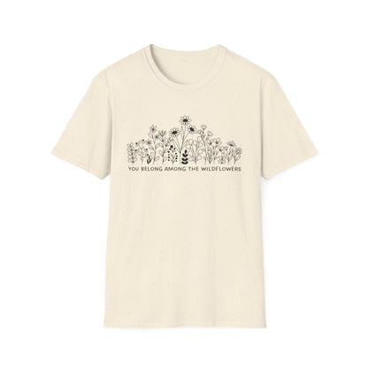 You Belong Among The Wildflowers (Line Art) T-shirt