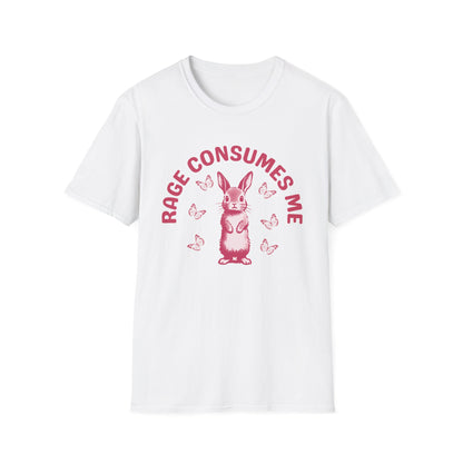 Rage Consumes Me (Pink Rabbit) T-shirt