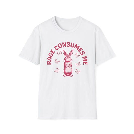 Rage Consumes Me (Pink Rabbit) T-shirt