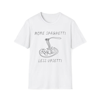More Spaghetti Less Upsetti (Line Art) T-shirt