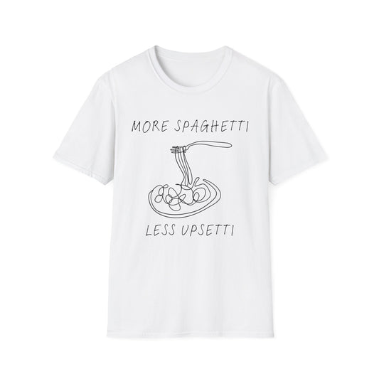 More Spaghetti Less Upsetti (Line Art) T-shirt