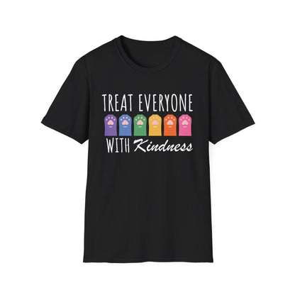 Treat Everyone With Kindness (Rainbow Paws) T-shirt