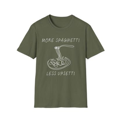 More Spaghetti Less Upsetti (Line Art) T-shirt