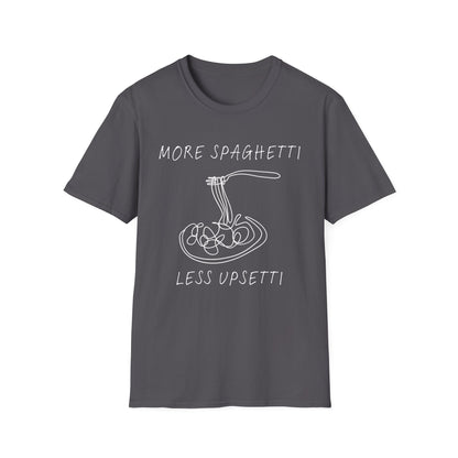 More Spaghetti Less Upsetti (Line Art) T-shirt