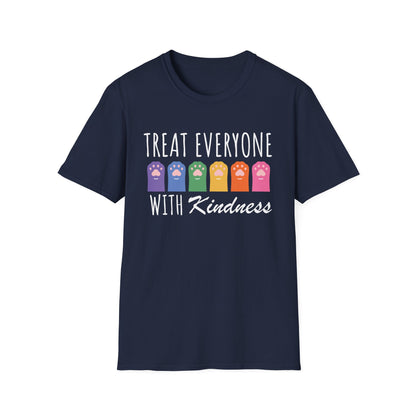 Treat Everyone With Kindness (Rainbow Paws) T-shirt