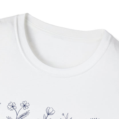 We All Bloom In Our Own Time (Floral Line Art) T-shirt