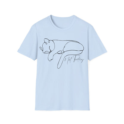 Not Today Cat (Line Art) T-shirt