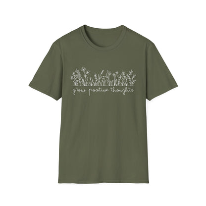 Grow Positive Thoughts (Line Art) T-shirt