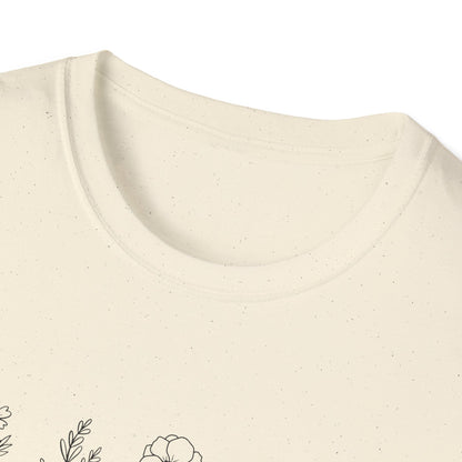 Grow Positive Thoughts (Line Drawing) T-shirt