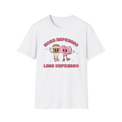 More Espresso, Less Depresso (Coffee & Heart) T-shirt
