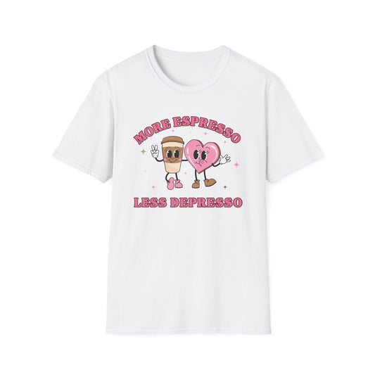 More Espresso, Less Depresso (Coffee & Heart) T-shirt
