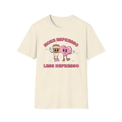 More Espresso, Less Depresso (Coffee & Heart) T-shirt