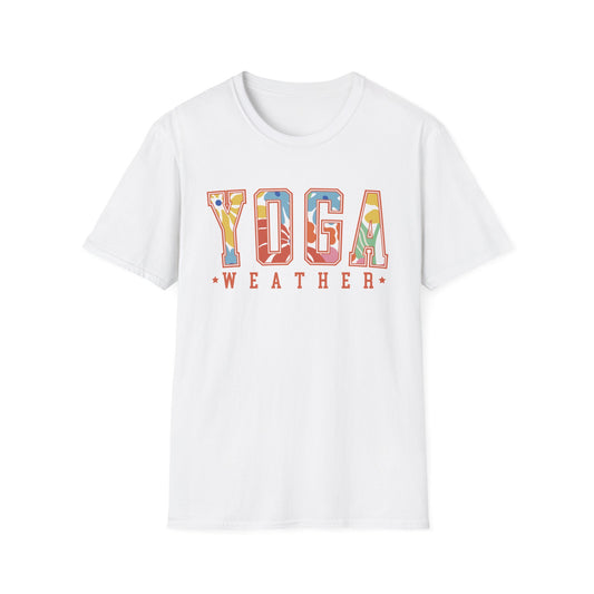 Yoga Weather (Bright Floral) T-shirt
