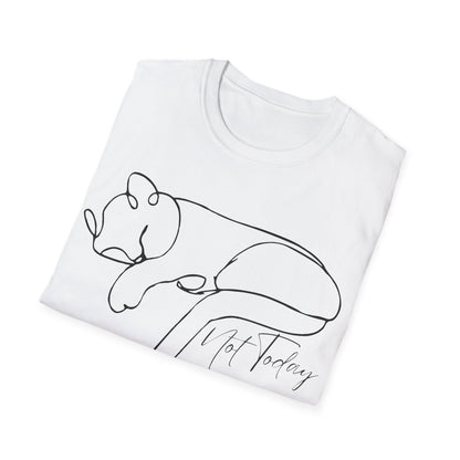 Not Today Cat (Line Art) T-shirt