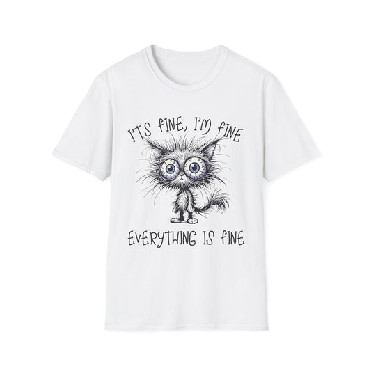 It's Fine. I'm Fine. Everything Is Fine (Cat) T-shirt