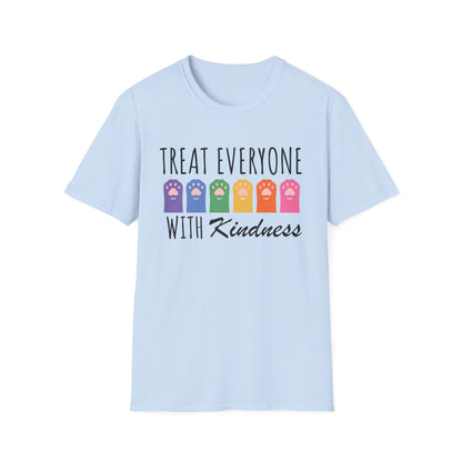 Treat Everyone With Kindness (Rainbow Paws) T-shirt