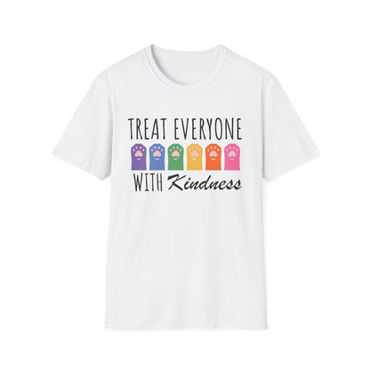 Treat Everyone With Kindness (Rainbow Paws) T-shirt