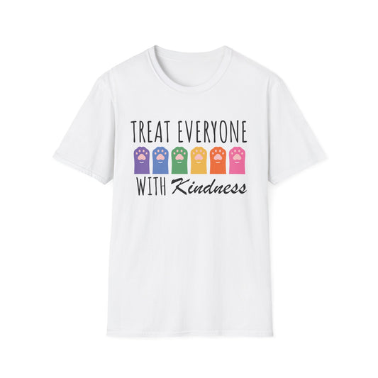 Treat Everyone With Kindness (Rainbow Paws) T-shirt