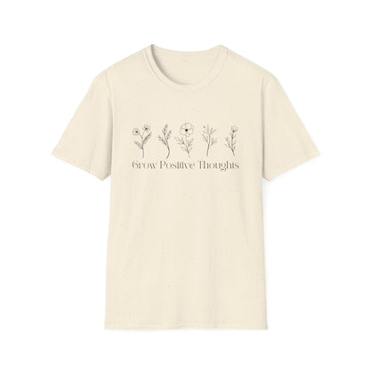 Grow Positive Thoughts (Line Drawing) T-shirt